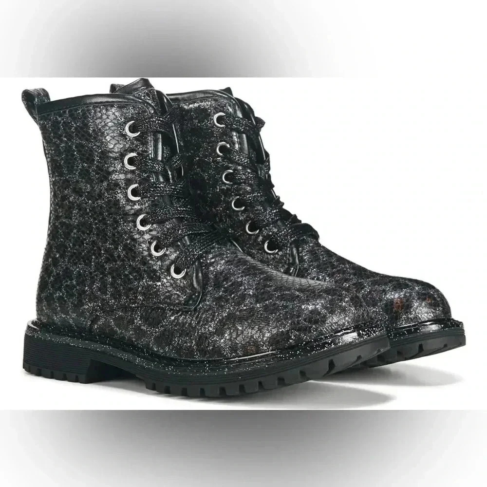 DV Dolce Vita Kids' Size 4 Elizabeth Lace Up Rainbow Compat Boots